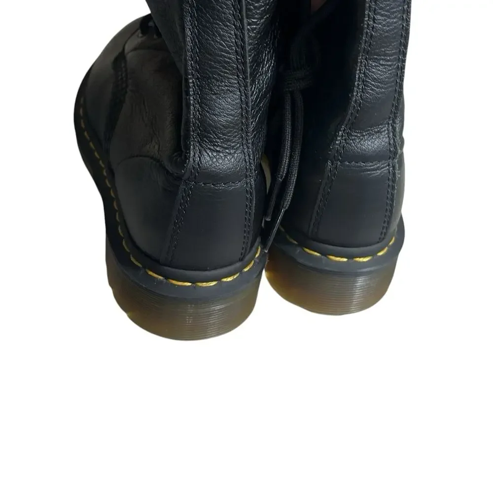Doc Dr. Marten's Black 1460 Pascal Virginia Leather Boots Women’s Size 6 Grunge - Picture 3 of 6